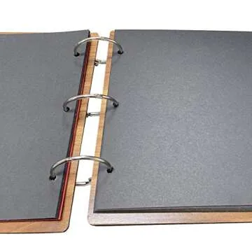 Wenosda Photos Album Picture Albums Scrapbook Our Adventure Photograph Book Wooden DIY for Gift Wedding Birthday Festival Present (10IN,30 Sheets)