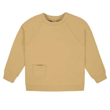 Gerber Baby Boys Toddler 2-piece French Terry Pullover & Jogger Set, Mustard Yellow, 5T US