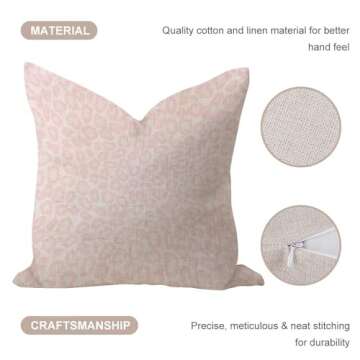 Chic 24x24 Cheetah Print Pillow Cover for Home Decor