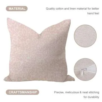Chic 24x24 Cheetah Print Pillow Cover for Home Decor