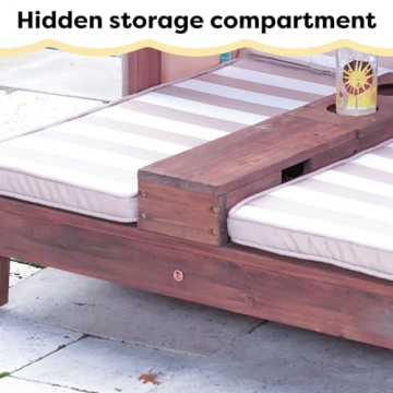 KidKraft Outdoor Double Chaise Lounge - Perfect for Kids and Pets