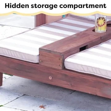 KidKraft Outdoor Double Chaise Lounge - Perfect for Kids and Pets