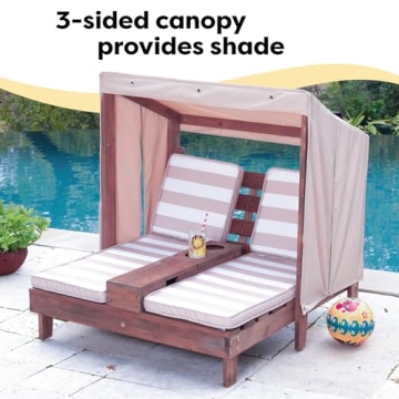 KidKraft Outdoor Double Chaise Lounge - Perfect for Kids and Pets
