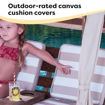 KidKraft Outdoor Double Chaise Lounge - Perfect for Kids and Pets
