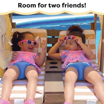 KidKraft Outdoor Double Chaise Lounge - Perfect for Kids and Pets