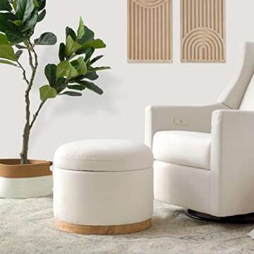 Babyletto Naka Storage Ottoman – Stylish, Eco-Friendly, and Versatile