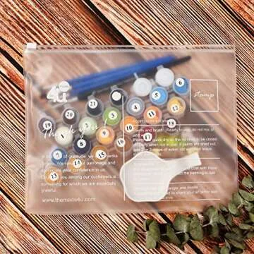 MADE4U Gardens Series Paint by Numbers Kit with Brushes