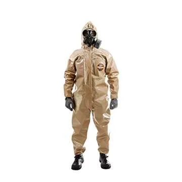MIRA SAFETY M MIRA SAFETY Suit Disposable Protective Coverall with Hood and Elastic Cuff Size LARGE XLARGE Respiratory Protection (HAZ-SUIT LG/XLG)