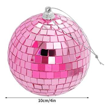 2 Pieces Disco Mirror Balls Hanging Ball for 50s 60s 70s Disco DJ Light Effect Party Home Decoration...
