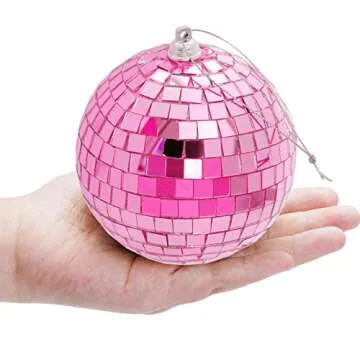 Disco Mirror Balls for Party Decor - 2 Pack, 4 Inch