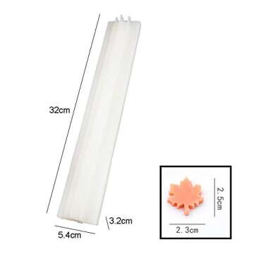 EchoDone Maple Leave Tube Column Silicone Soap Candle Mold Embed Soap Making Supplies Silicone Mold for Soap