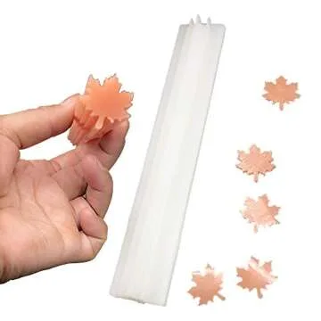 EchoDone Maple Leave Tube Column Silicone Soap Candle Mold Embed Soap Making Supplies Silicone Mold for Soap