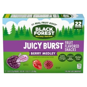 Black Forest Juicy Burst Fruit Snacks in Berry Medley, 22 Count