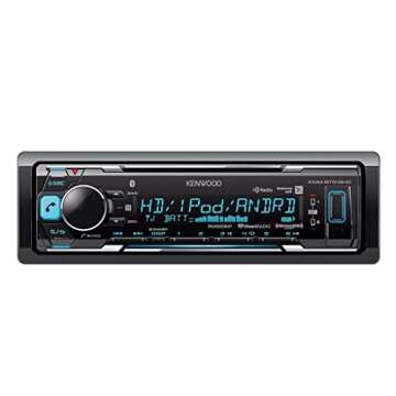 Kenwood KMM Single-DIN in-Dash MP3 Digital Media Receiver with Bluetooth, HD Radio and SiriusXM Ready