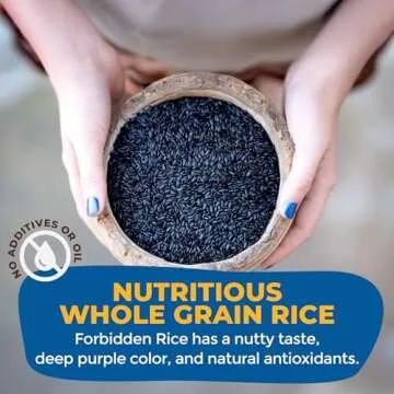Lotus Foods Heirloom Forbidden Black Rice 15 Oz Pack of 6