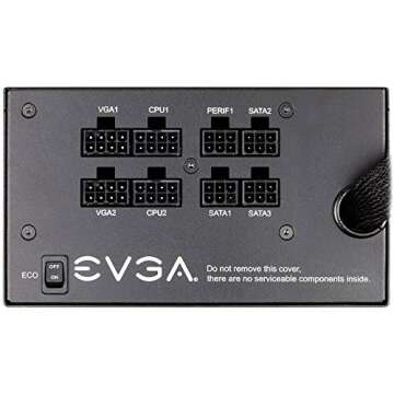 EVGA 210-GQ-0650-V1 650 GQ, 80+ GOLD 650W, Semi Modular, EVGA ECO Mode, 5 Year Warranty, Power Supply, Black