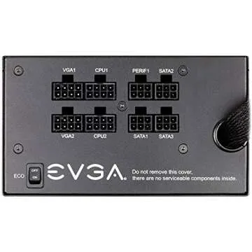 EVGA 210-GQ-0650-V1 650 GQ, 80+ GOLD 650W, Semi Modular, EVGA ECO Mode, 5 Year Warranty, Power Supply, Black