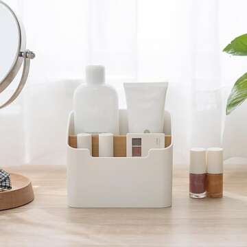 Poeland Remote Control Holder Desk Storage Organizer Box Container for Desk, Office Supplies, Home