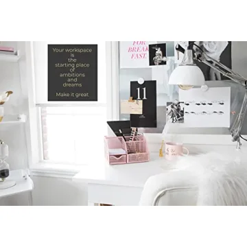 Blue Monaco Light Pink Desk Organizer for Stylish Storage