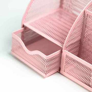 Blue Monaco Light Pink Desk Organizer for Stylish Storage