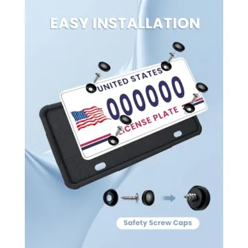 Durable 2 Pack Silicone License Plate Frames for Cars