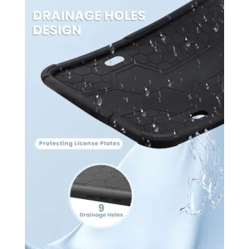 Durable 2 Pack Silicone License Plate Frames for Cars