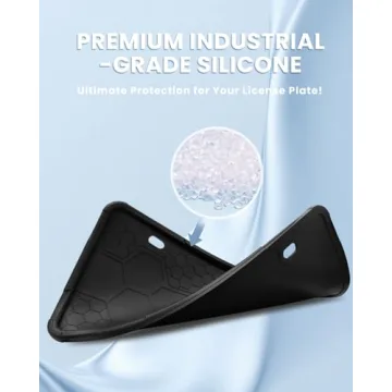 Durable 2 Pack Silicone License Plate Frames for Cars