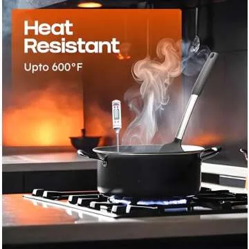 BakeRoyal Silicone Spatula Set - Turner Spatulas Silicone Heat Resistant 600°F - Slotted & Solid Silicone Spatulas for Cooking Fish, Eggs, Pancakes Flipper – Silicone Cooking Utensils Set – Black