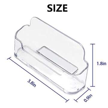 4 Pack Clear Plastic Business Card Holder,Acrylic Business Card Display for Desk Business Card Stand