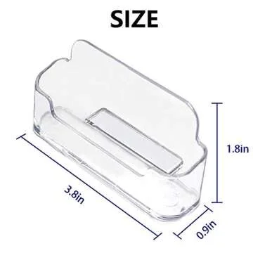 4 Pack Clear Plastic Business Card Holder,Acrylic Business Card Display for Desk Business Card Stand