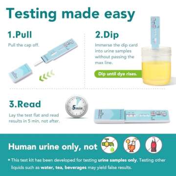 Easy@Home Single Drug Screen Test (Cannabinoids Urine Test) - THC Tests for Home THC Drug Test Urine...