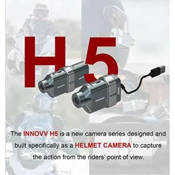 INNOVV H5 Motorcycle Helmet Camera: 4K Action Recorder with Wi-Fi, EIS, and IP65 Water Resistance
