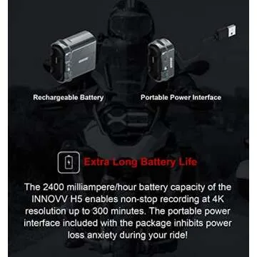 INNOVV H5 4K Motorcycle Helmet Camera with Wi-Fi and Image Stabilization