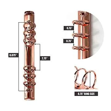 Stylish A5 Notebook Mechanism Replacement Kit - Rose Gold