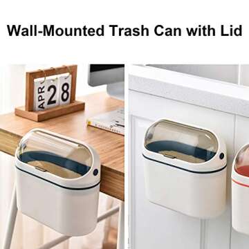 LALASTAR Desktop Trash Can with Lid - Compact & Stylish for Any Setting