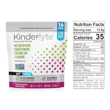 Kinderlyte Electrolyte Powder for Fast Hydration 16 Count