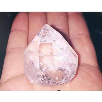 JIC Gem 1 Lb Natural Clear Quartz Crystals Points Bulk Stones and Crystals High Energy Raw White Quartz Crystals Healing Rough Stones Natural Quartz Cluster with Box