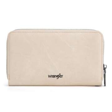 Wrangler Women's Vegan Leather Wallet - Stylish & Spacious