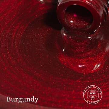 MAYCHAO 15ML Cat Eye Gel Nail Polish 1Pc Burgundy Gel Polish with Magnet Soak off Holographic Magnet...