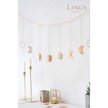 Stylish Moon Phase Wall Hanging Garland for Modern Decor