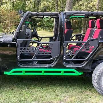 ECOTRIC 4-Door Set Off Road Front & Rear Tubular Doors Compatible with 2007-2018 Jeep Wrangler JK