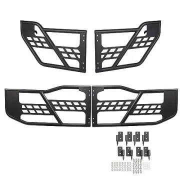 ECOTRIC 4-Door Set Off Road Front & Rear Tubular Doors Compatible with 2007-2018 Jeep Wrangler JK