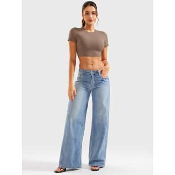 YEOREO Women's Slim Fit Crop Top - Summer Essential
