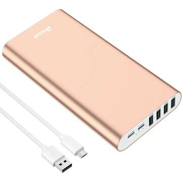 BONAI 20000mAh Power Bank with 4 USB Outputs