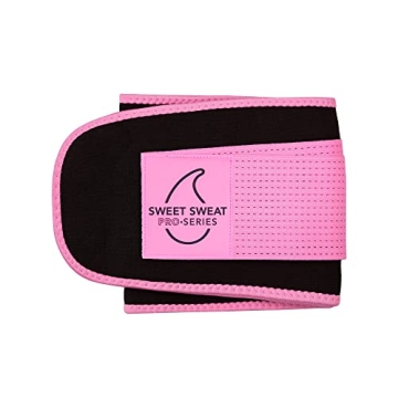Sports Research Sweet Sweat 'Pro-Series' Waist Trimmer - Adjustable & Durable, Pink, XS-S