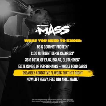 Mutant Mass Weight Gainer Protein Powder – Build Muscle Size and Strength with 1100 Calories (Chocolate Fudge Brownie, 15 Pound (Pack of 1))