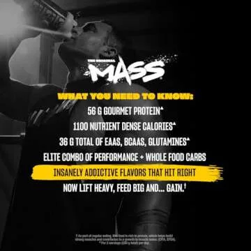 Mutant Mass Weight Gainer Protein Powder – Build Muscle Size and Strength with 1100 Calories (Chocolate Fudge Brownie, 15 Pound (Pack of 1))