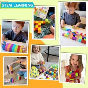 BrainSpark 48PCS Magnetic Building Blocks for Kids