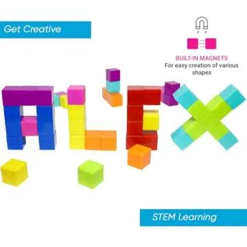 BrainSpark 48PCS Magnetic Building Blocks for Kids