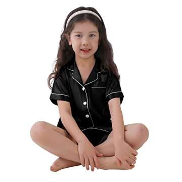 SWOMOG Kids Satin Pajamas Sets - Stylish Sleepwear for Kids
